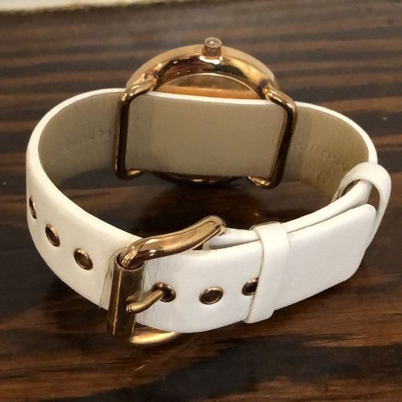 MARC JACOBS Rose Gold & White Leather Large Dial Watch NWOT - Picture 5 of 17